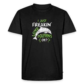 dauphin - T-shirt Premium bio Homme - noir - Devant - Nico (187cm)