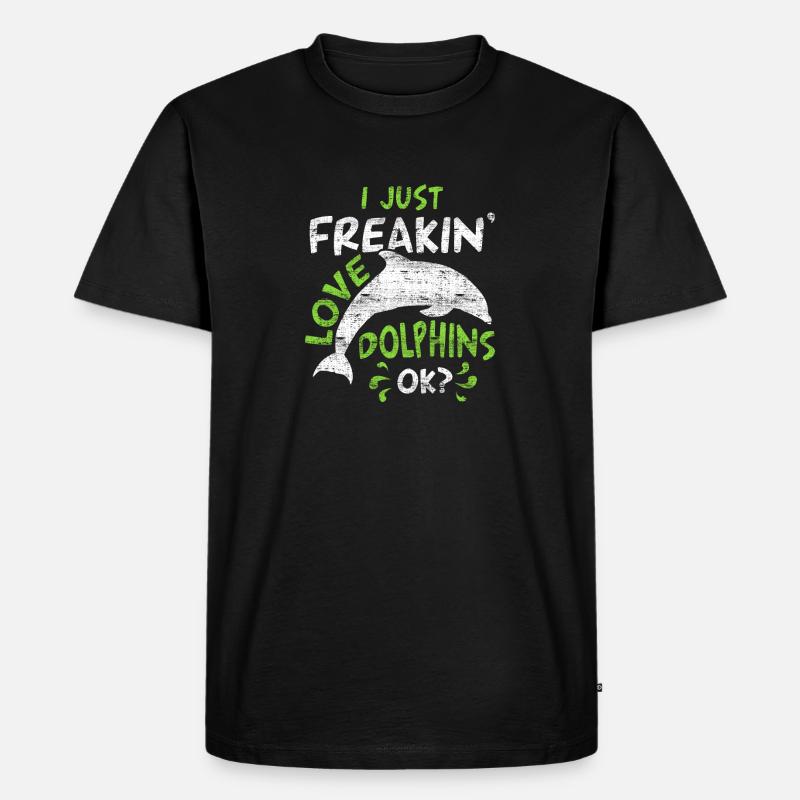 Delfin - Männer Premium Bio T-Shirt - Schwarz
