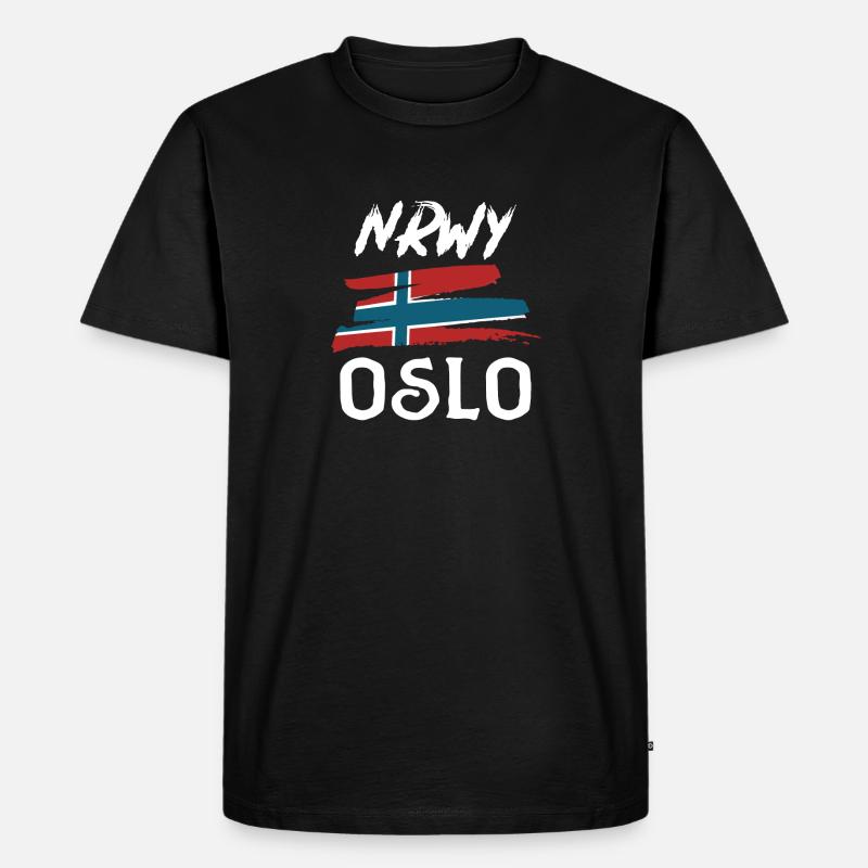 Oslo - Männer Premium Bio T-Shirt - Schwarz