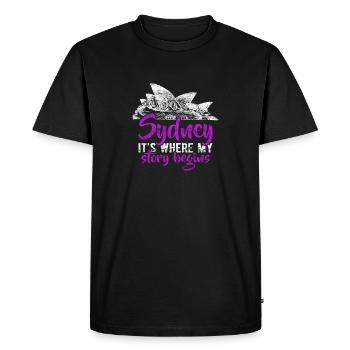 Sydney - T-shirt Premium bio Homme - noir - Devant - Nico (187cm)