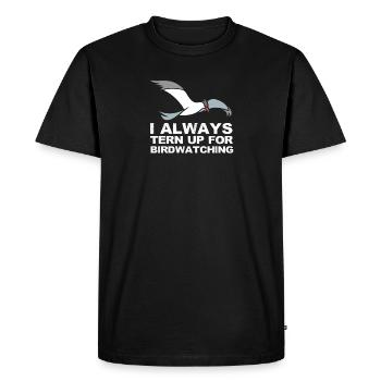 Bird Joke Pun Tern Birding Design - Men's Premium Organic T-Shirt - black - Front - Nico (187cm)