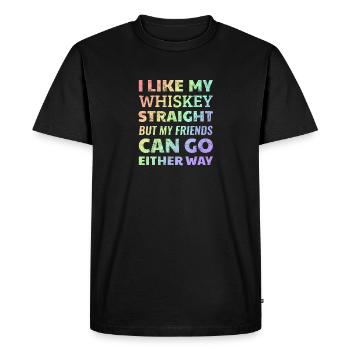 Gay Lesbian LGBTQ+ Support T Shirt Apparel - Men's Premium Organic T-Shirt - black - Front - Nico (187cm)