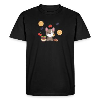 French Bulldog - Frenchi - Bully - Food - Men's Premium Organic T-Shirt - black - Front - Nico (187cm)