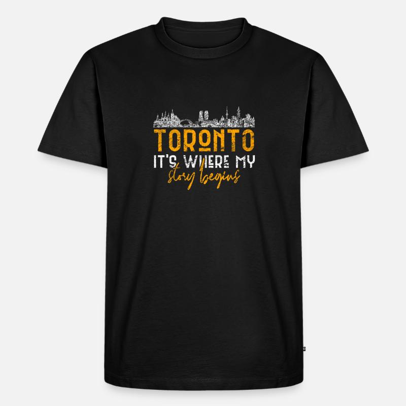 Toronto - Männer Premium Bio T-Shirt - Schwarz