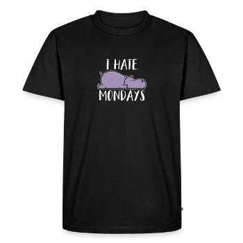 I Hate Mondays Office hippo I Hate Mondays - Men's Premium Organic T-Shirt - black - Front - Nico (187cm)