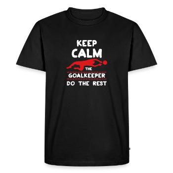 Goalkeeper - Men's Premium Organic T-Shirt - black - Front - Nico (187cm)