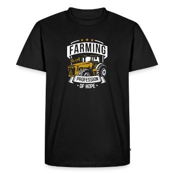 Farmer Tractors Gift · Occupation - Men's Premium Organic T-Shirt - black - Front - Nico (187cm)