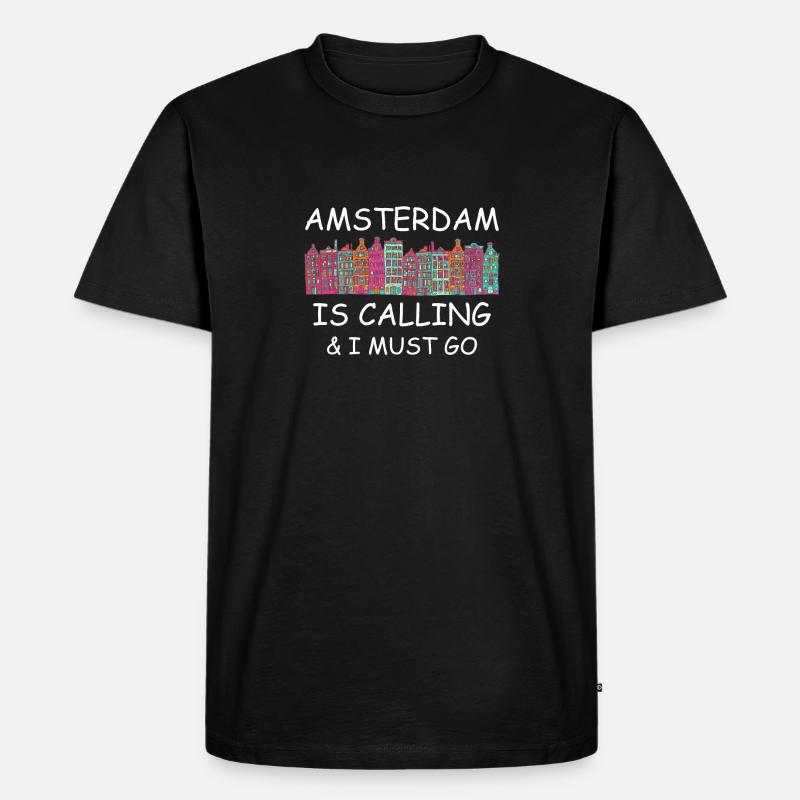 Amsterdam - Männer Premium Bio T-Shirt - Schwarz