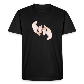 pieds de bébé - T-shirt Premium bio Homme - noir - Devant - Nico (187cm)