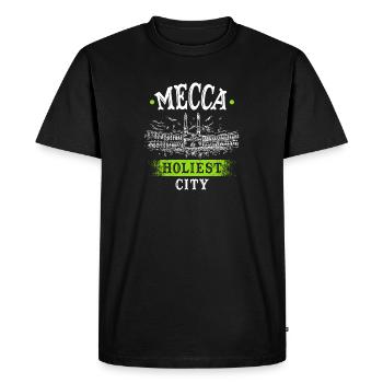 Mecca - Men's Premium Organic T-Shirt - black - Front - Nico (187cm)