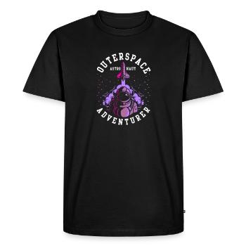 Astronaut - T-shirt Premium bio Homme - noir - Devant - Nico (187cm)