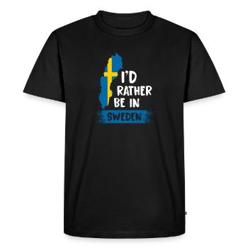 Suède - T-shirt Premium bio Homme - noir - Devant - Nico (187cm)
