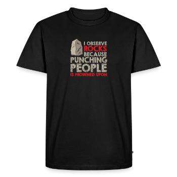 Geology Minereal Collector Funny Gift - T-shirt Premium bio Homme - noir - Devant - Nico (187cm)