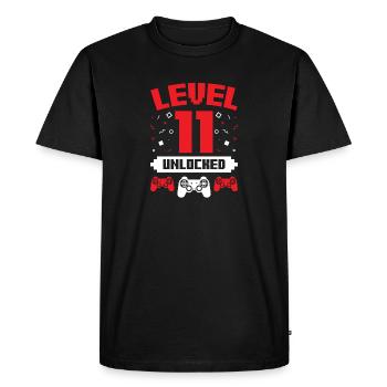 Video Gaming Gamer 11th Birthday Present Gift - Men's Premium Organic T-Shirt - black - Front - Nico (187cm)
