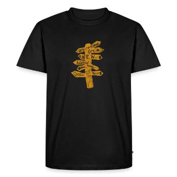 Voyage - T-shirt Premium bio Homme - noir - Devant - Nico (187cm)