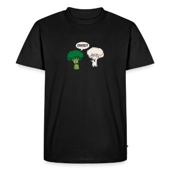 cadeau de brocoli et de chou-fleur - T-shirt Premium bio Homme - noir - Devant - Nico (187cm)