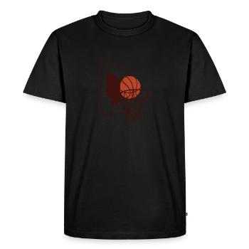 Panier balle balle coup de match jeu équipe cadeau - T-shirt Premium bio Homme - noir - Devant - Nico (187cm)