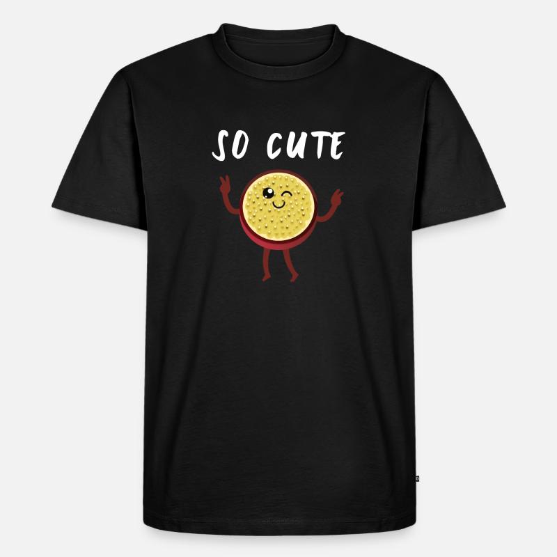 Maracuja - Männer Premium Bio T-Shirt - Schwarz
