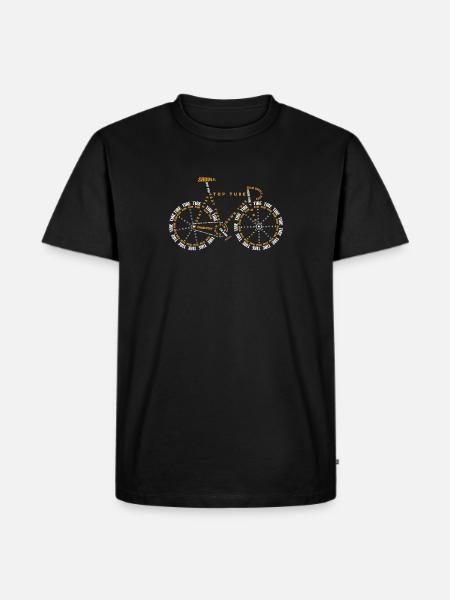 Cykling er liv design, cykel anatomi t-shirt, cykel - Herre Premium økologisk T-shirt - sort