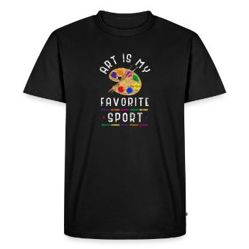 Artists - Men's Premium Organic T-Shirt - black - Front - Nico (187cm)