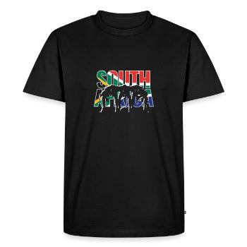 Kit de ventilateurs Rugby 2019 d'Afrique du Sud pour le Sud - T-shirt Premium bio Homme - noir - Devant - Nico (187cm)