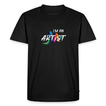 Artists - Men's Premium Organic T-Shirt - black - Front - Nico (187cm)