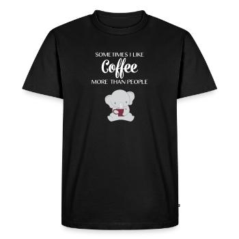 Éléphant éléphant - fan d'éléphant - café - T-shirt Premium bio Homme - noir - Devant - Nico (187cm)