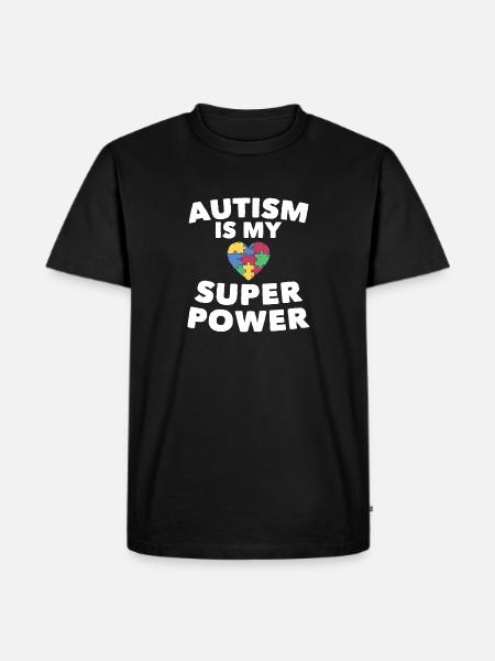 Autism is my superpower - Men's Premium Organic T-Shirt - black