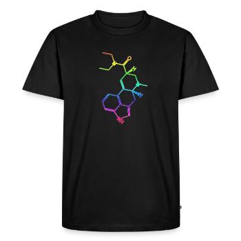 LSD structural formula molecule A. Hofmann Bicycle Day - Men's Premium Organic T-Shirt - black - Front - Nico (187cm)