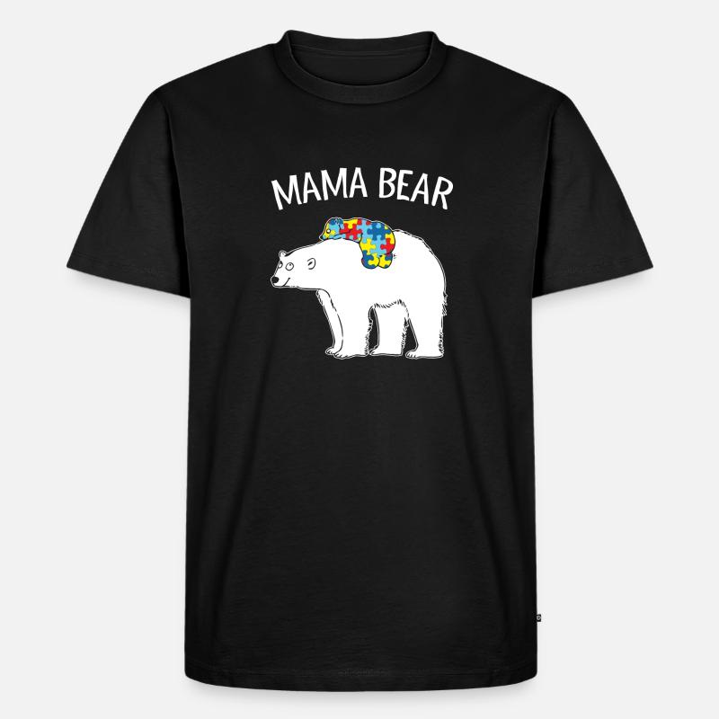 Mama Bear - Männer Premium Bio T-Shirt - Schwarz