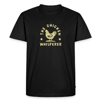 chicken - Men's Premium Organic T-Shirt - black - Front - Nico (187cm)