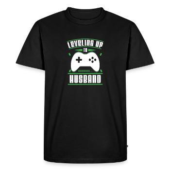 Passage au niveau du mariage de mari Mariage Mariage Amour - T-shirt Premium bio Homme - noir - Devant - Nico (187cm)