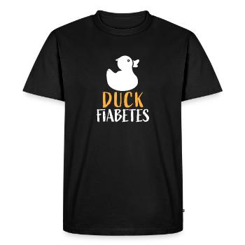 canard fiabetes 01 - T-shirt Premium bio Homme - noir - Devant - Nico (187cm)