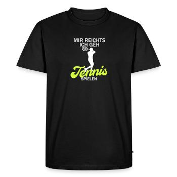 Je vais vous donner le tennis en jouant au tennis - T-shirt Premium bio Homme - noir - Devant - Nico (187cm)