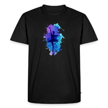 Ballerine - T-shirt Premium bio Homme - noir - Devant - Nico (187cm)