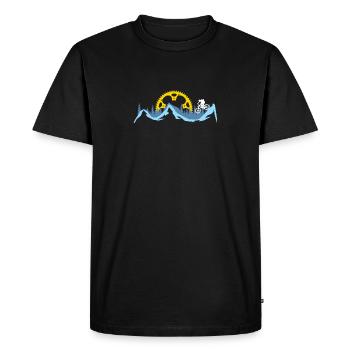 cadeau vélo de descente - T-shirt Premium bio Homme - noir - Devant - Nico (187cm)