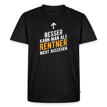 Ruhestand - Männer Premium Bio T-Shirt - Schwarz - Vorne - Nico (187cm)