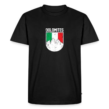 dolomites italy gift - Men's Premium Organic T-Shirt - black - Front - Nico (187cm)