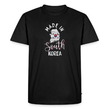 Corée du Sud - T-shirt Premium bio Homme - noir - Devant - Nico (187cm)