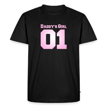 Fille de papa 01, Fille de papa 01 - T-shirt Premium bio Homme - noir - Devant - Nico (187cm)