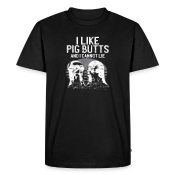 J'aime les mégots de cochon ne peut pas vivre un cadeau drôle génial - T-shirt Premium bio Homme - noir - Devant - Nico (187cm)