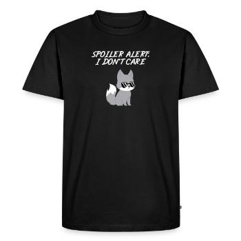 Wolf - Wolves - Wolffan - Spoiler - I don't care - Men's Premium Organic T-Shirt - black - Front - Nico (187cm)