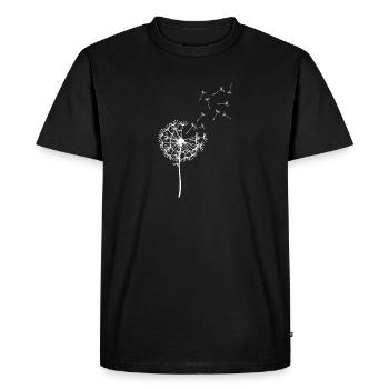 Free and transient like a dandelion - Men's Premium Organic T-Shirt - black - Front - Nico (187cm)