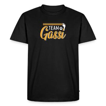 Team Gassi - Men's Premium Organic T-Shirt - black - Front - Nico (187cm)
