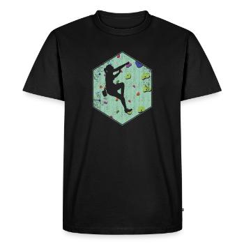 Escalade murale Escalade Cadeau d'action d'intérieur - T-shirt Premium bio Homme - noir - Devant - Nico (187cm)
