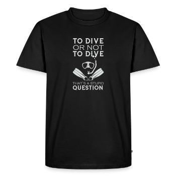 Plongée plongée plongée Dive or Not plongée - T-shirt Premium bio Homme - noir - Devant - Nico (187cm)