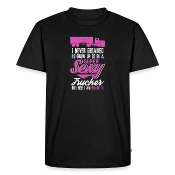 Sexy Funny Truck Driver Gift graphic 4 Truck - Men's Premium Organic T-Shirt - black - Front - Nico (187cm)