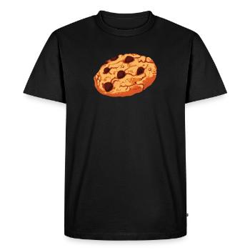 Cookie aux pépites de chocolat graphique Cookie géant - T-shirt Premium bio Homme - noir - Devant - Nico (187cm)