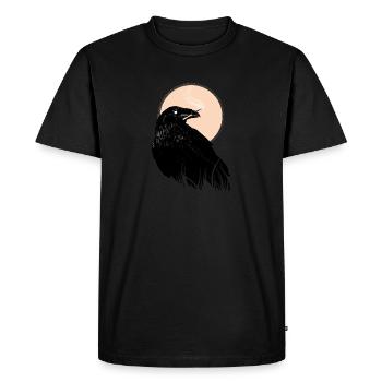 Raven, igniter of worlds - Men's Premium Organic T-Shirt - black - Front - Nico (187cm)