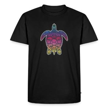 Mystical Creature Tee, Tie Dye print, Psychedelic - Men's Premium Organic T-Shirt - black - Front - Nico (187cm)
